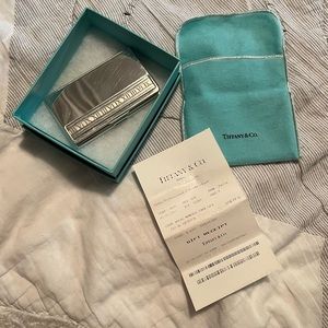 NIB Vibtage Tiffany 925 Silver Card Case